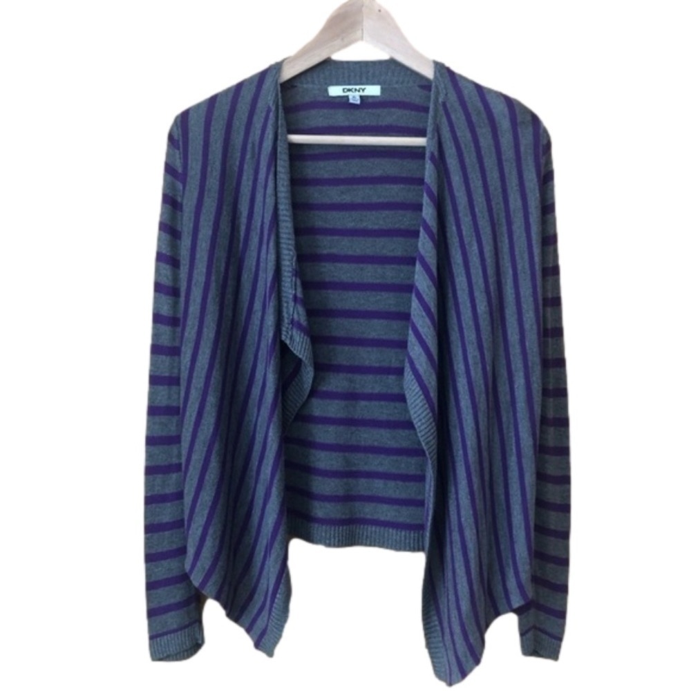 DKNY open front waterfall cardigan Girls size XL